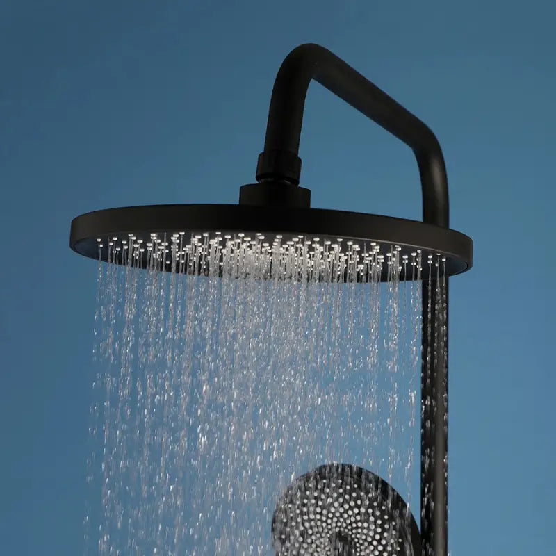 Colonne de douche noire ronde