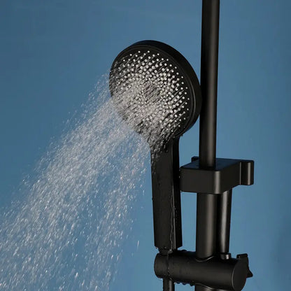 Colonne de douche noire ronde