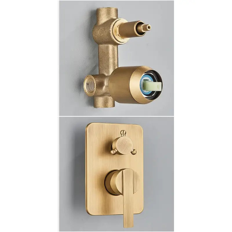 Colonne de douche rétro chic - Or