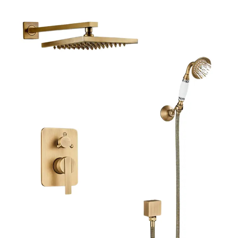 Colonne de douche rétro chic - Or