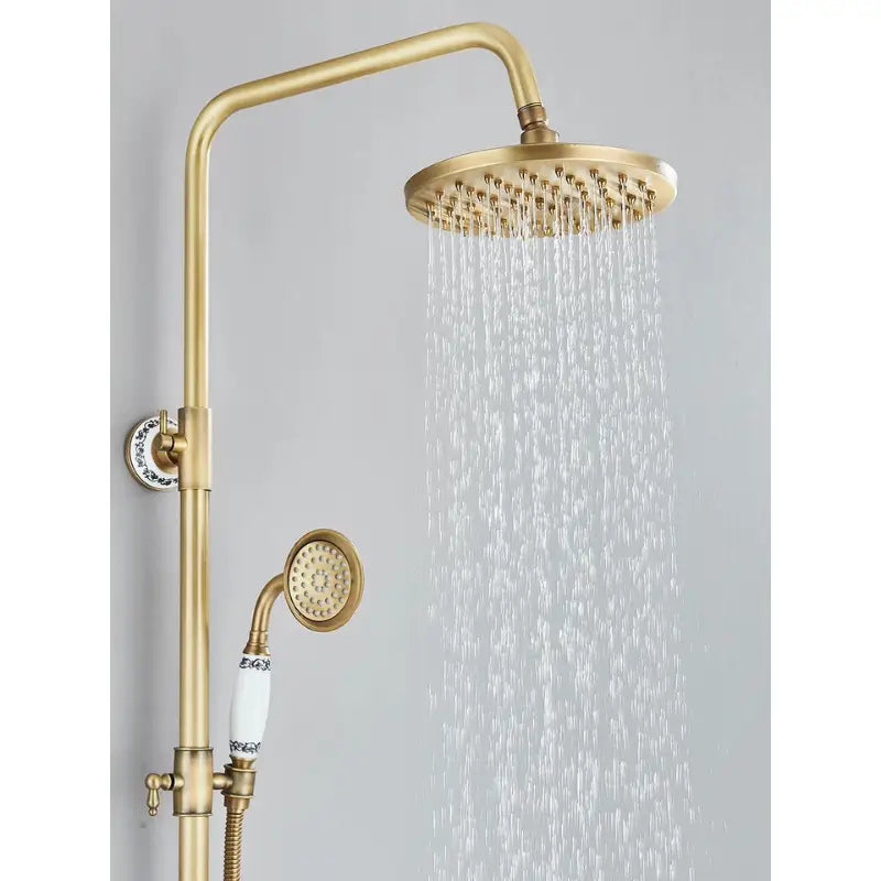 Colonne de douche rétro ronde - Or