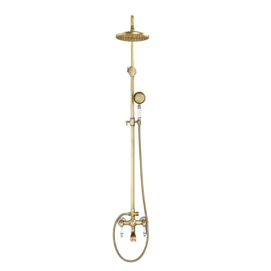 Colonne de douche rétro ronde - Or