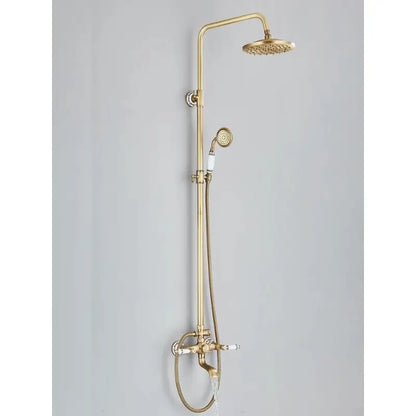 Colonne de douche rétro ronde - Or