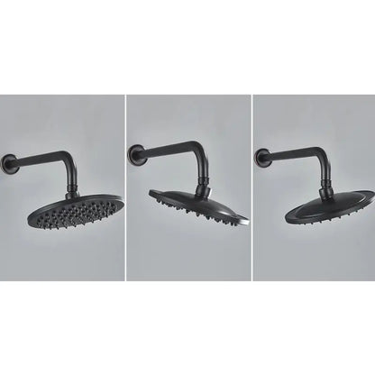 Colonne de douche rétro tête ronde - Noir