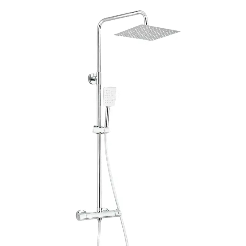 Colonne de douche sans robinetterie chrome - Chrome