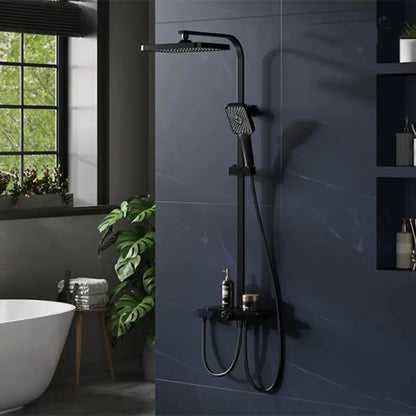 Colonne de douche sans robinetterie noire - Noir