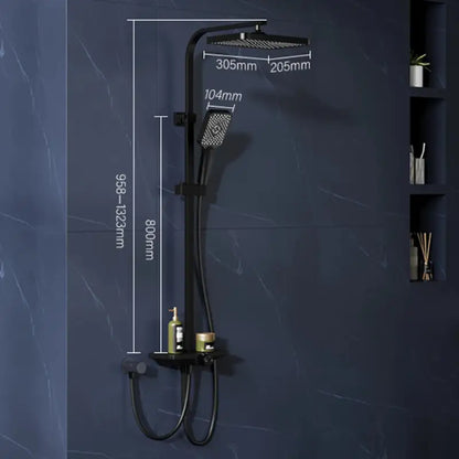 Colonne de douche sans robinetterie noire - Noir