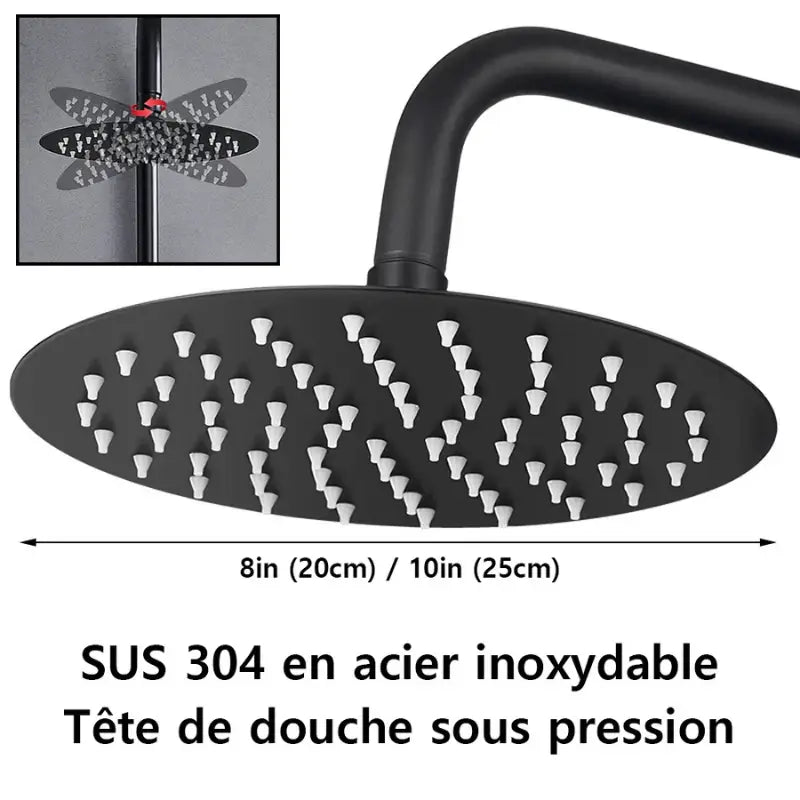 Colonne de douche sans robinetterie avec porte savon