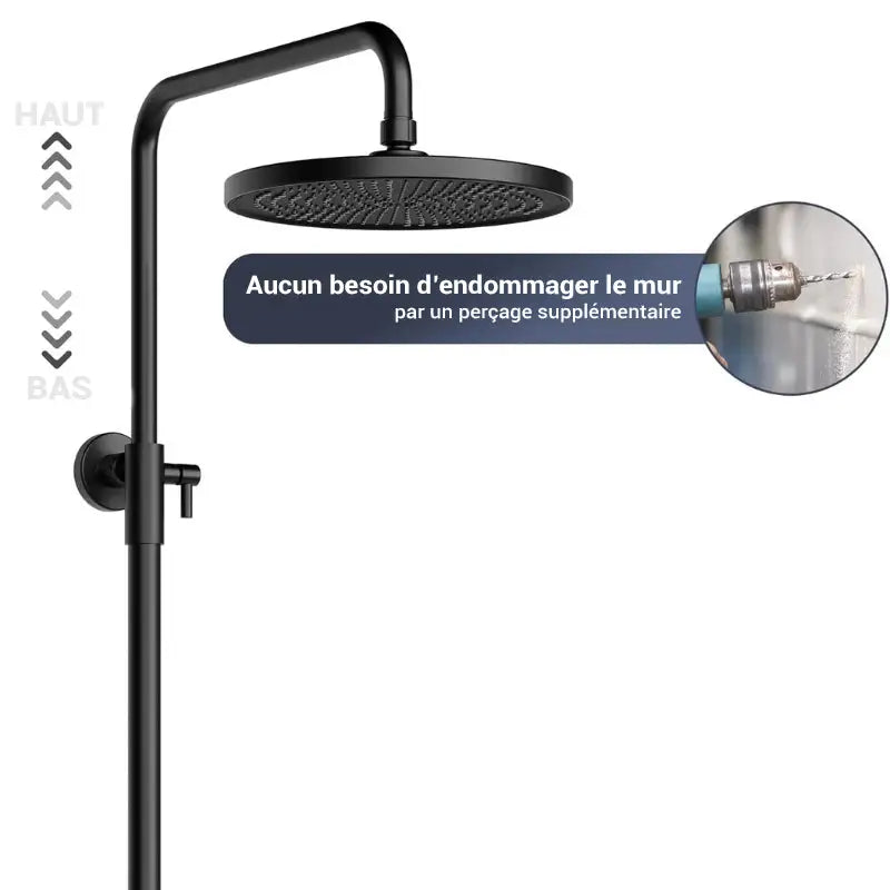 Colonne de douche sans robinetterie réglable