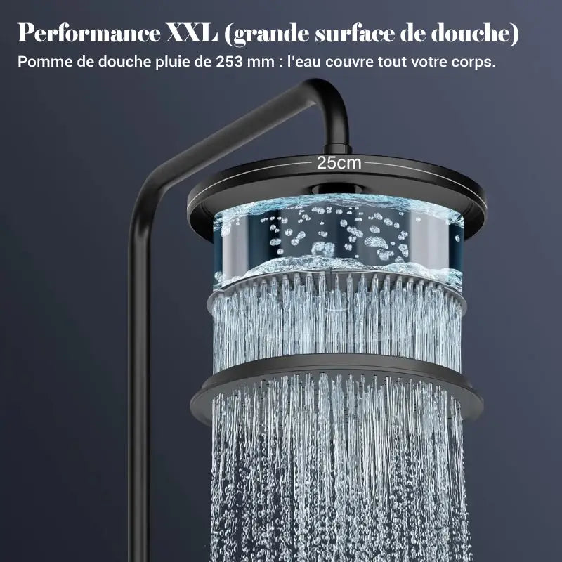 Colonne de douche sans robinetterie deux sorties