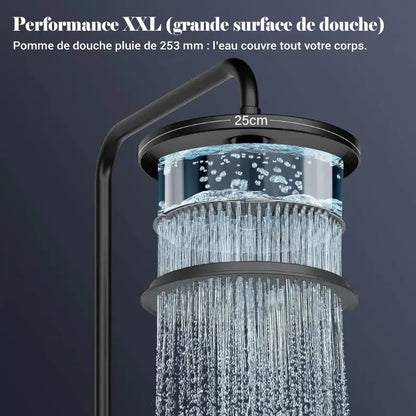 Colonne de douche sans robinetterie deux sorties