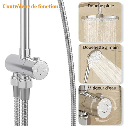 Colonne de douche sans robinetterie deux sorties