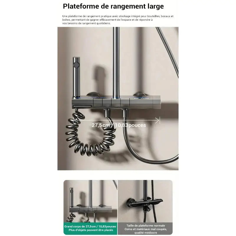 Colonne de douche thermostatique 2 jets