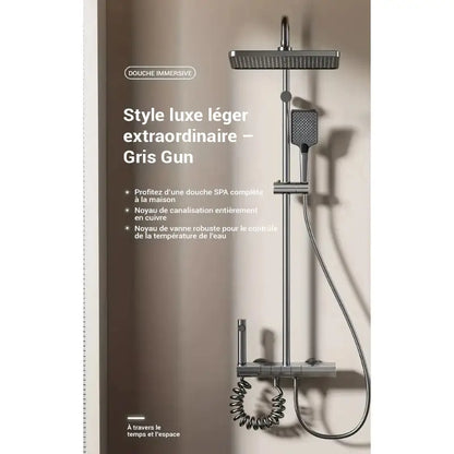 Colonne de douche thermostatique 2 jets