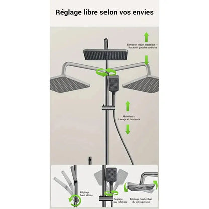 Colonne de douche thermostatique 2 jets