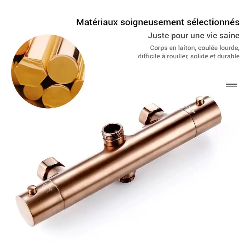 Colonne de douche thermostatique réglable en hauteur