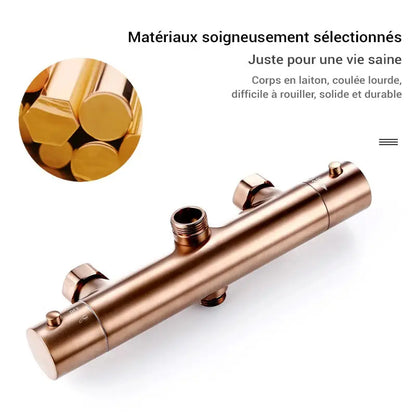 Colonne de douche thermostatique réglable en hauteur