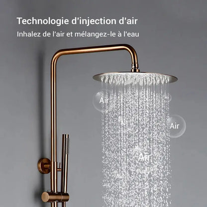 Colonne de douche thermostatique réglable en hauteur