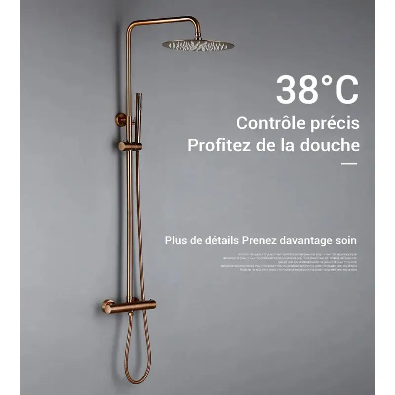Colonne de douche thermostatique réglable en hauteur