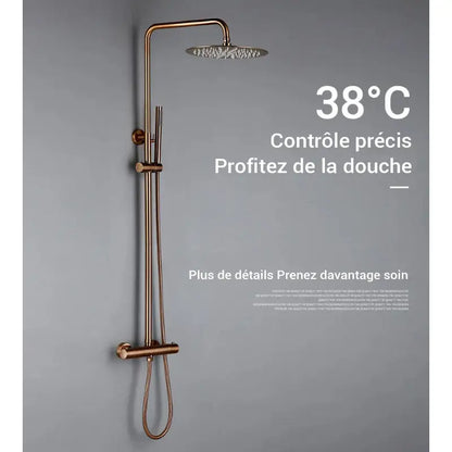Colonne de douche thermostatique réglable en hauteur
