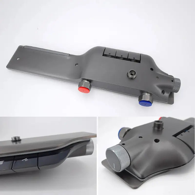 Colonne de douche thermostatique avec tablette - Gris