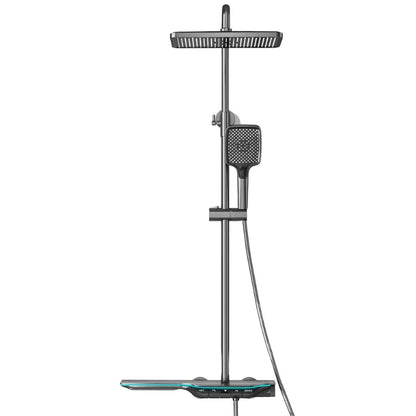 Colonne de douche thermostatique avec tablette - Gris