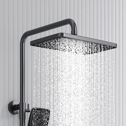 Colonne de douche thermostatique avec tablette - Gris