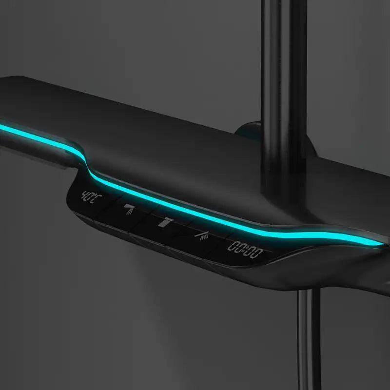 Colonne de douche thermostatique avec tablette - Gris