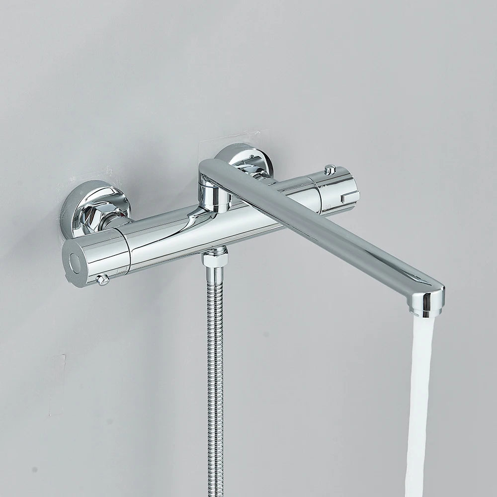 mitigeur thermostatique mural bec haut