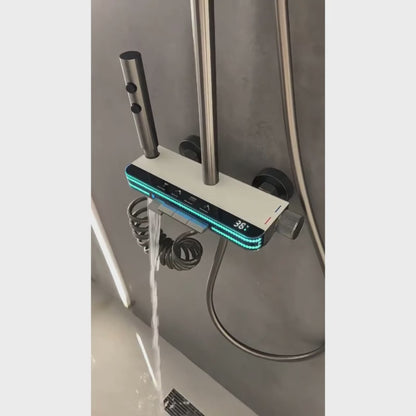 Colonne de douche blanche effet lumineux