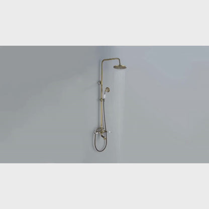 Colonne de douche bronze avec étagère